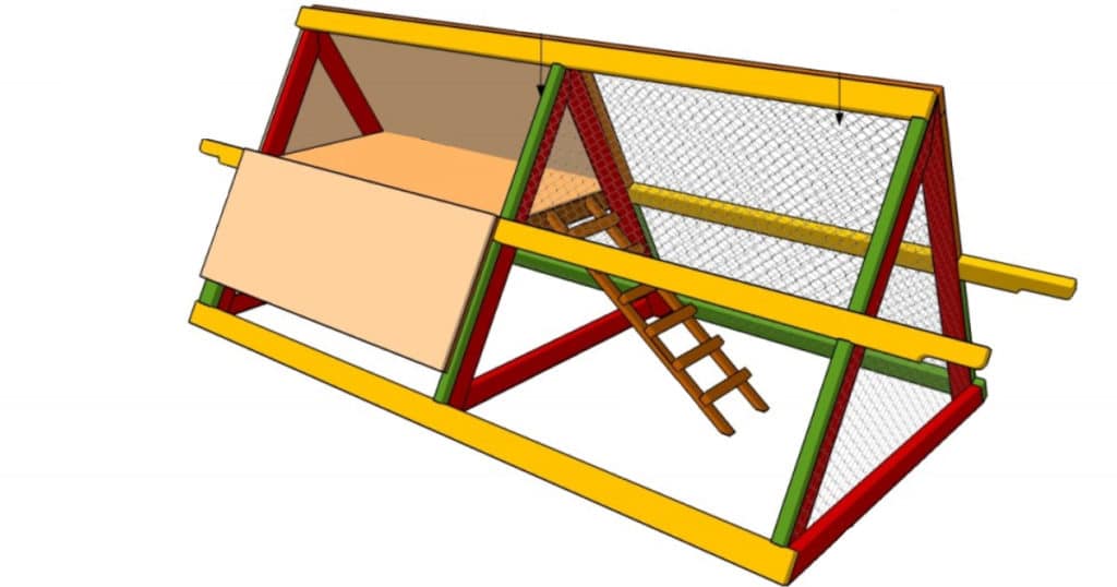 poulailler DIY triangulaire