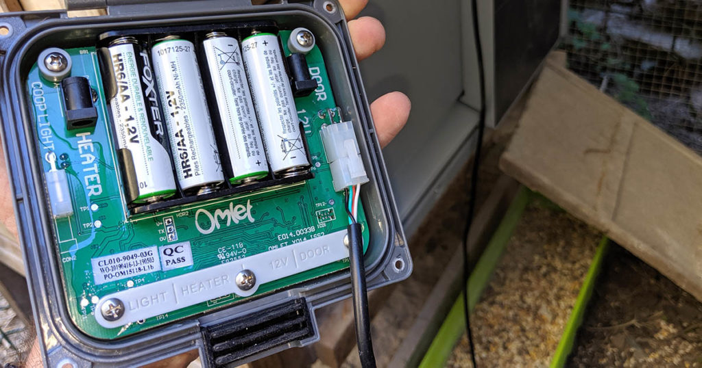 Autonomie de la porte automatique Omlet