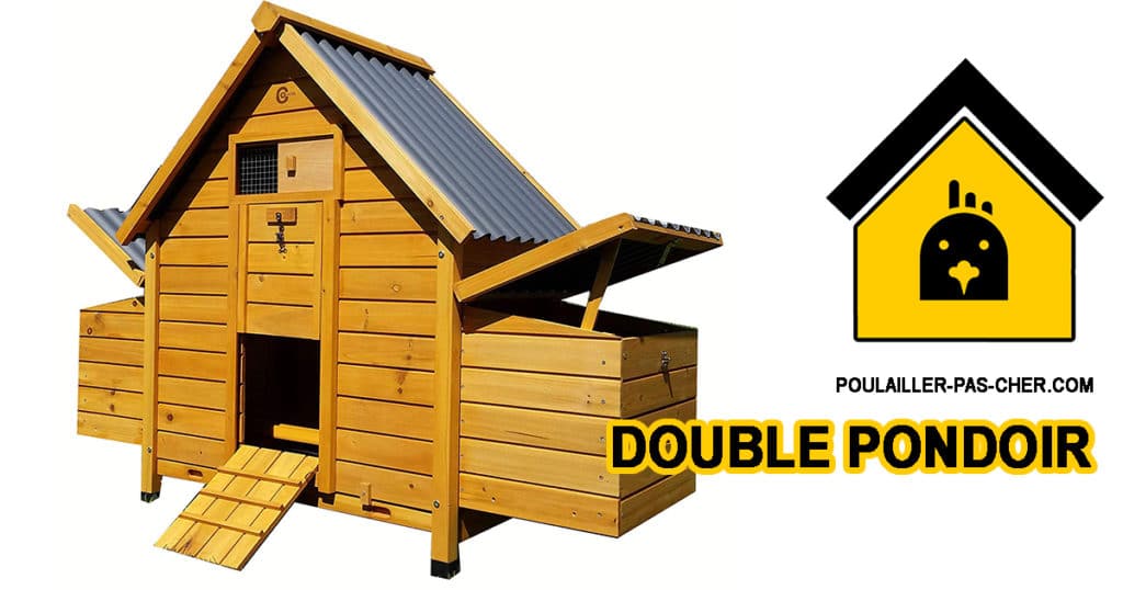 Poulailler double pondoir