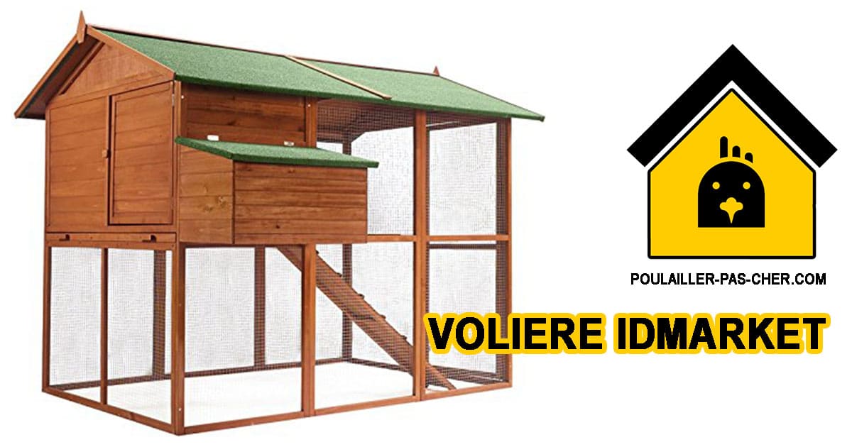 Le poulailler volière duplex XXL de IDMarket