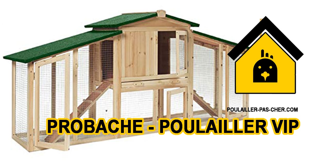 Probache - Poulailler VIP clapier Double XXL en Bois