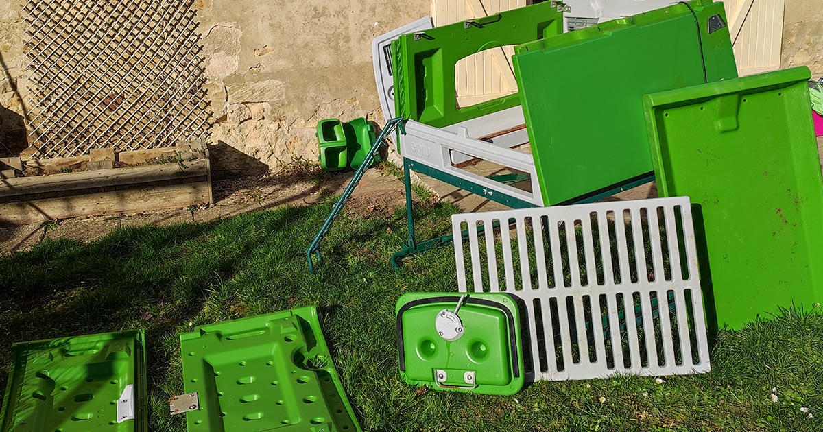 poulailler Cube après 3 ans d'utilisation, une fois nettoyé