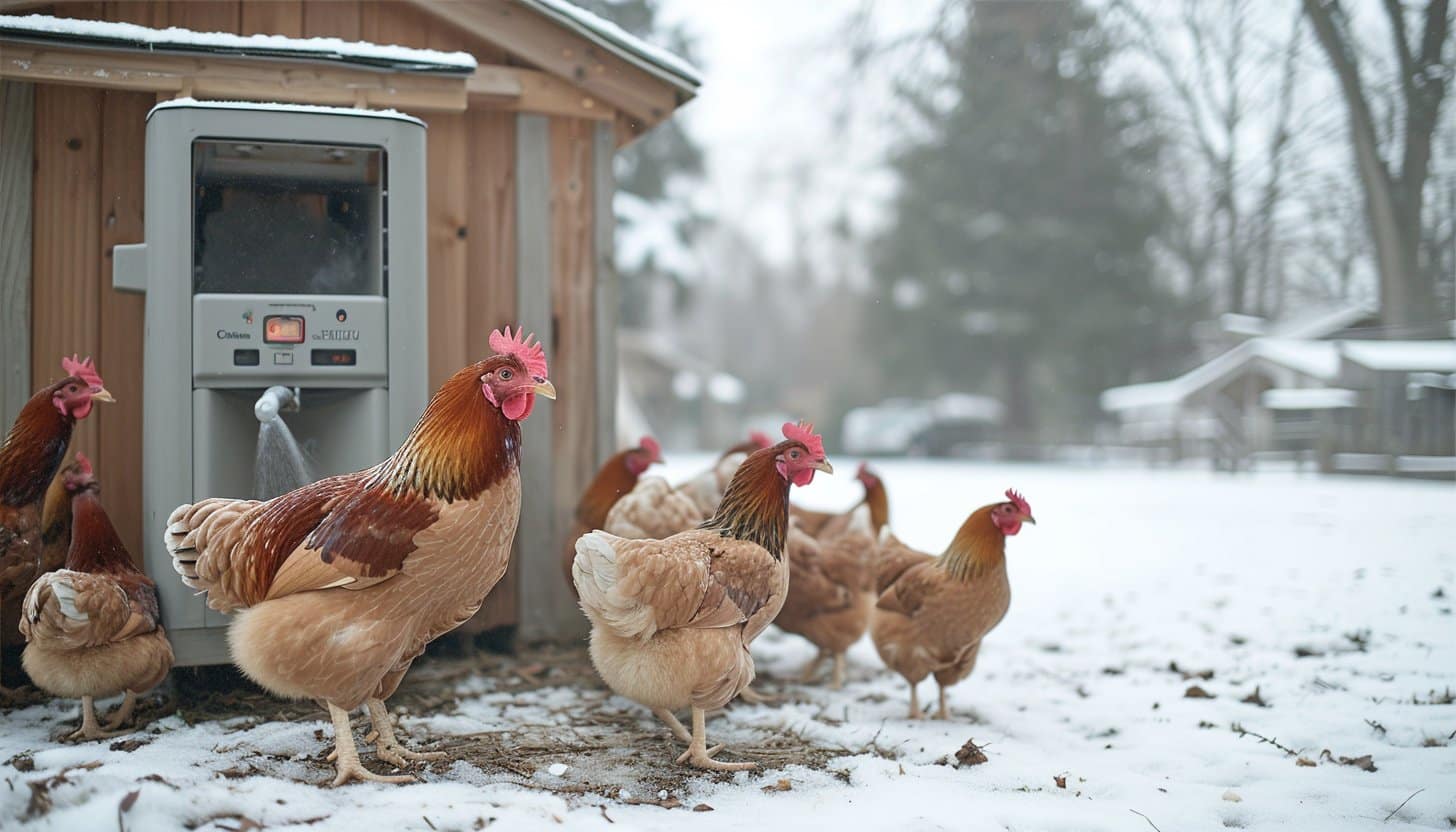 Comment éviter que l'eau des poules gèle et maintenir une hydratation adéquate en hiver ?